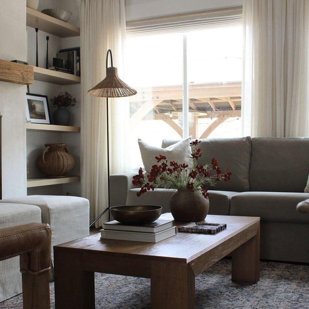 Ivory White Breezy Meadow Beige Linen Sheer Custom Curtains For Living Room
