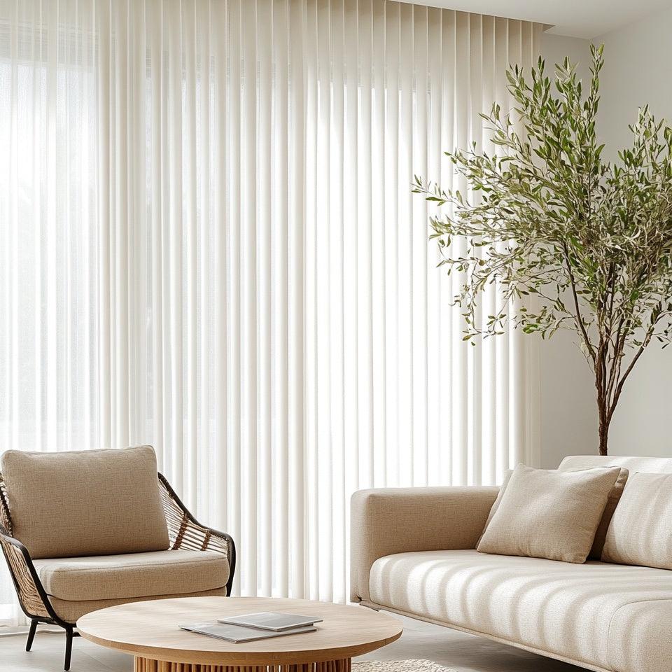 Breezy Meadow Beige Linen Sheer Pleat Custom Curtains