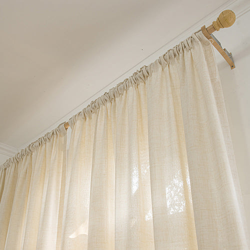 Mead Faux Linen Texture Outdoor Pleat Custom Curtains Mead
