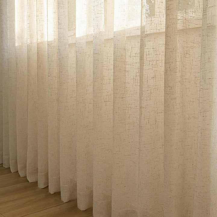 Linen Color Linex-Lin Natural Weave Linen Sheer Custom Curtains