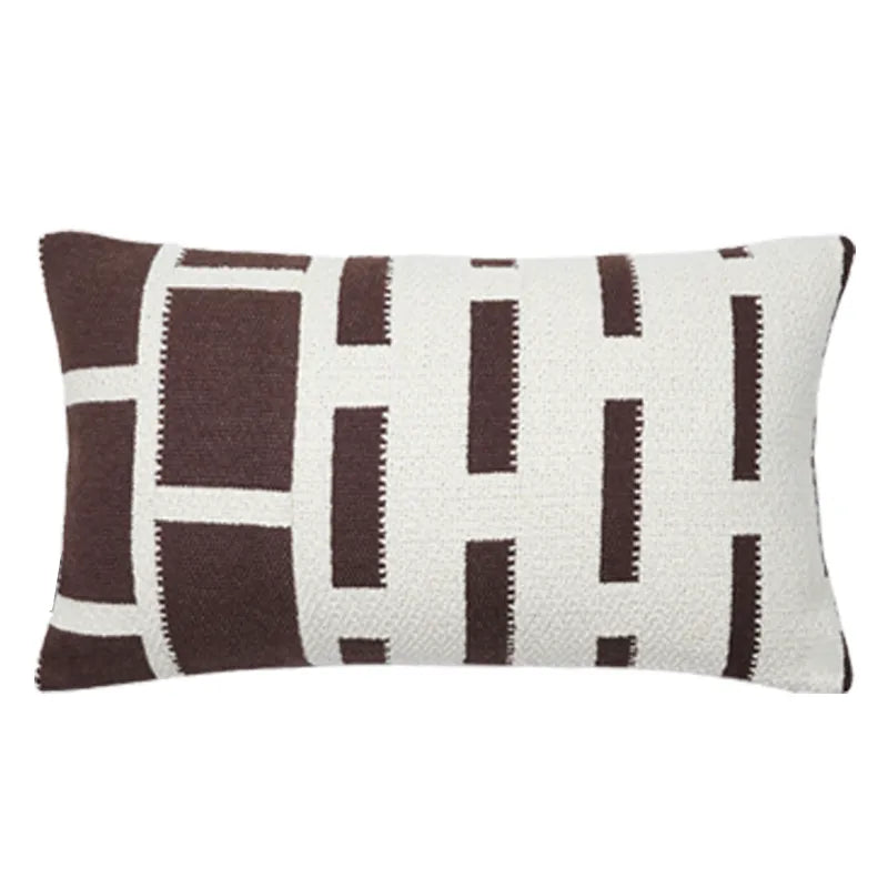 Ergo Graphic Woven Lumbar Pillowcase-brown