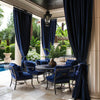 Doux Velvet Elegance Pleat Outdoor Curtains Doux