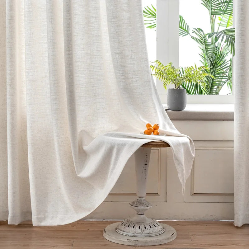 Elara Soft-Touch Linen Blend Curtain