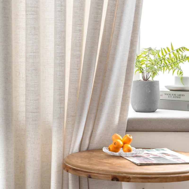 Elara Soft-Touch Linen Blend Curtain