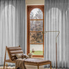 Gray Mead Faux Linen Texture Custom Curtains For Living Room