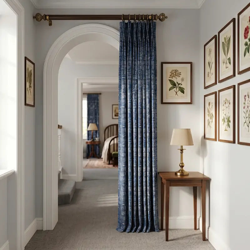 Harper Geometric Jacquard Cotton Blend Custom Drapes