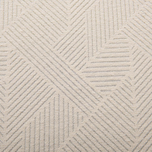 Boney Patterned Geometric Heavyweight Cashmere Feel Pleated Curtains Boney Ivory White