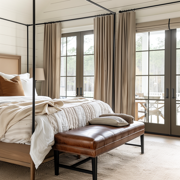 Tuscany Woven Faux Linen Custom Curtains