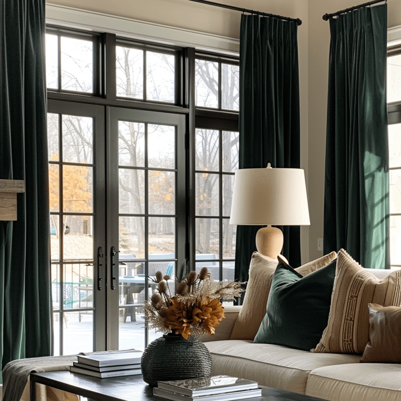 Doux Velvet Elegance Room Darkening Custom Curtains