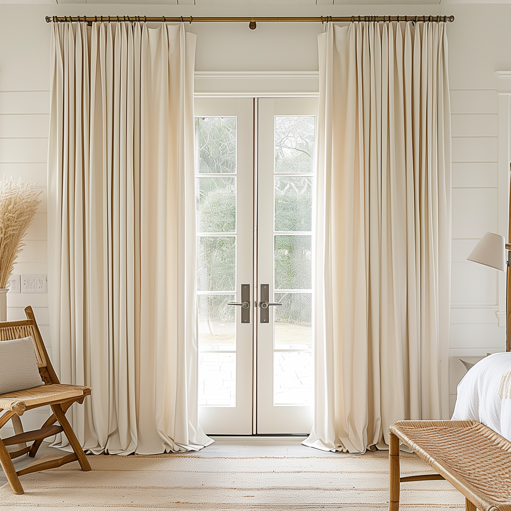 Elise Heavyweight Textured Faux Linen Custom Curtains
