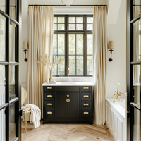 Lorna French Linen Bathroom Custom Curtains
