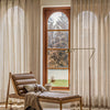 Light Coffee Mead Faux Linen Texture Outdoor Custom Curtains
