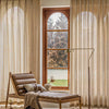 Log Color Mead Faux Linen Texture Outdoor Custom Curtains