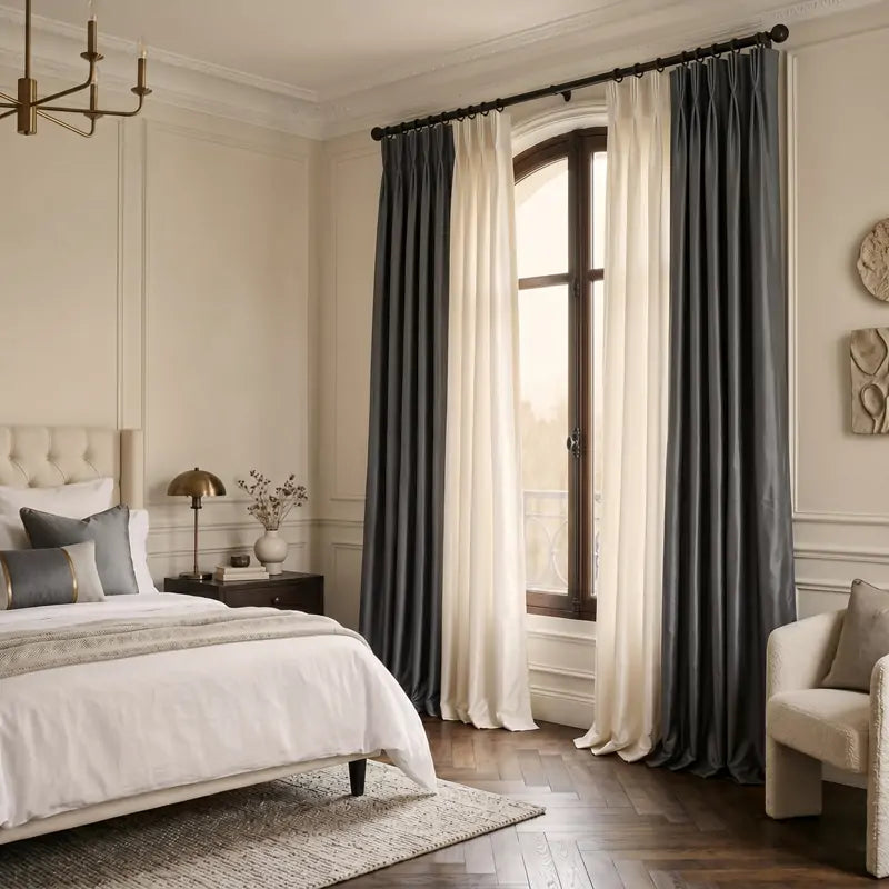 Lumora Crystal Pinch Pleat Luxury Velvet Custom Curtains