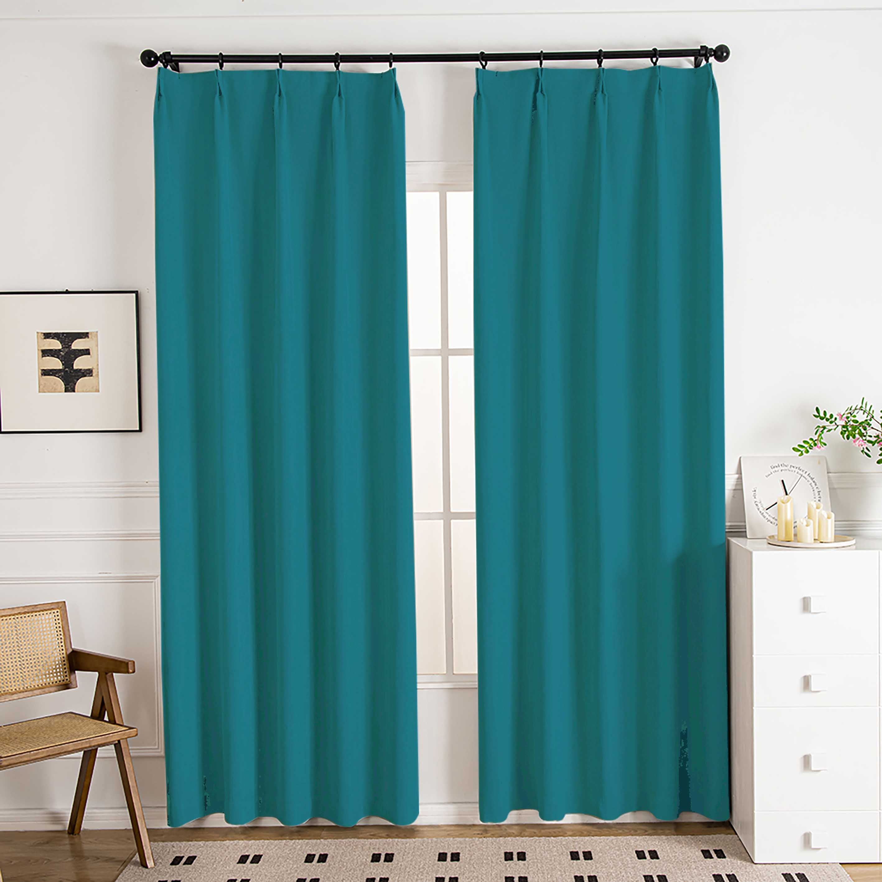 Mivle Stripe Charm Chenille Modern Pleat Custom Curtains
