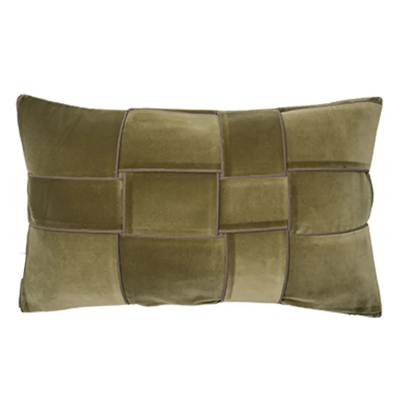 Nest Woven Knot Velvet Lumbar Pillowcase