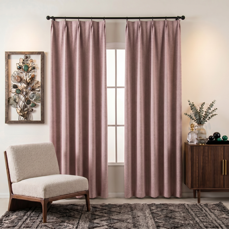 Lullaby Faux Linen Oeko-Tex Custom Blackout Curtains