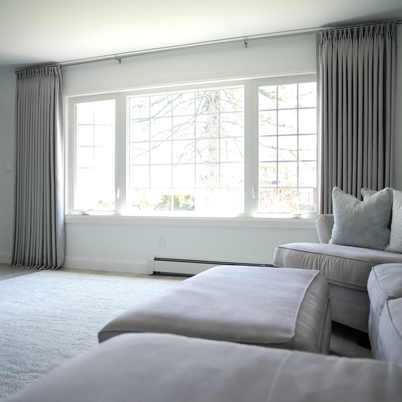 Tuscany Woven Faux Linen Pinch Pleat Custom Curtains
