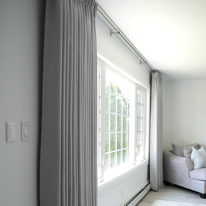 Tuscany Woven Faux Linen Pinch Pleat Custom Curtains