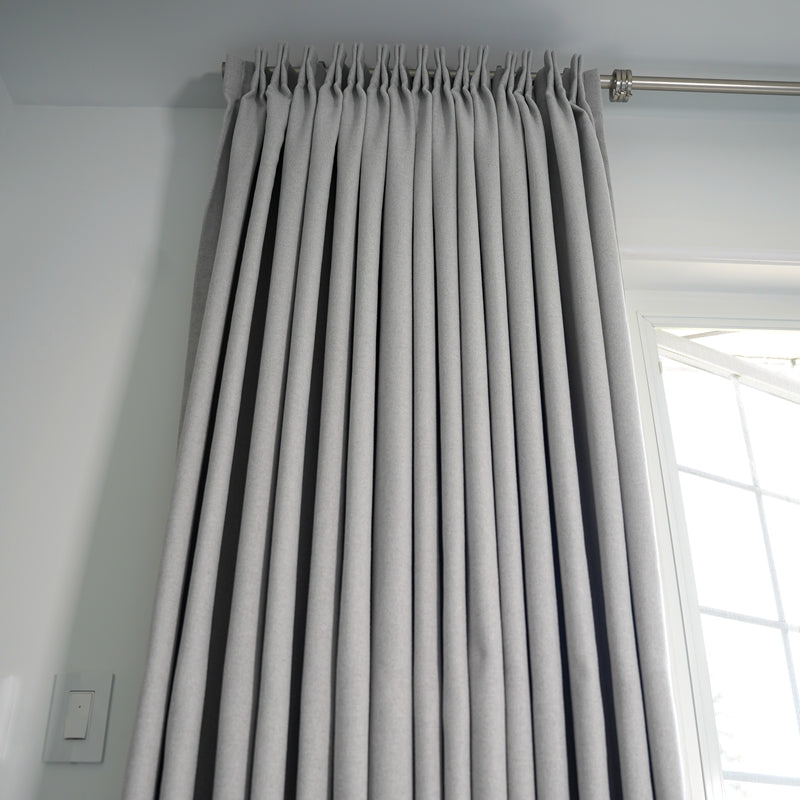 Tuscany Woven Faux Linen Pinch Pleat Custom Curtains
