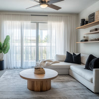 Vent White Light-Filtering Pleat Sheer Curtain