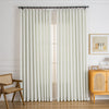 White-1 Waffle Chenille Blended Woven Custom Curtains