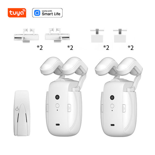 Intelligent automatic curtain opener, remote control version ixacurtains Remote control double opening three in one Wifi